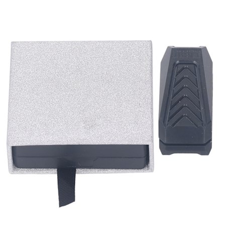 Ergonomisk Fidget-leksak i rostfritt stål med tryckreglage, bärbar stressreducerare för vuxna, svart