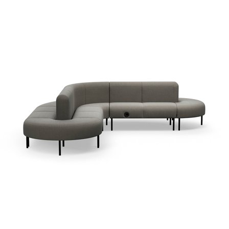 Sofa VARIETY, L-förmig, mit USB-Steckdose, Stoff Pod CS, taupe