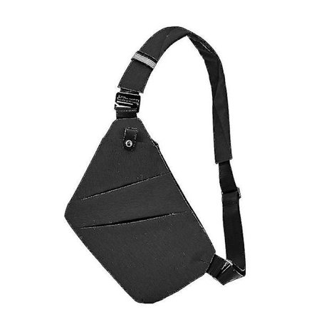 Menn Crossbody Sling Bag Vanntett Skulder Bryst Ryggsekk Anti Tyveri Sash Bags Pouch1pcs-svart