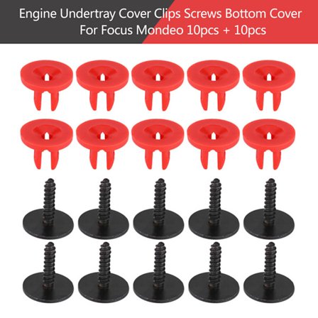 20 stk Motorafdækning Kåbe Clips Skruer Bundafdækning Shield Guard til Ford Focus Mondeo