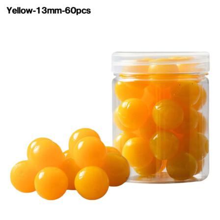 Fishing Jelly Bait Makuhelmet Keltainen-13mm-60 Kpl