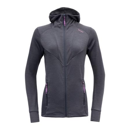 Devold Aksla Woman Jacket with Hood Women Mid layer tops Grey XS