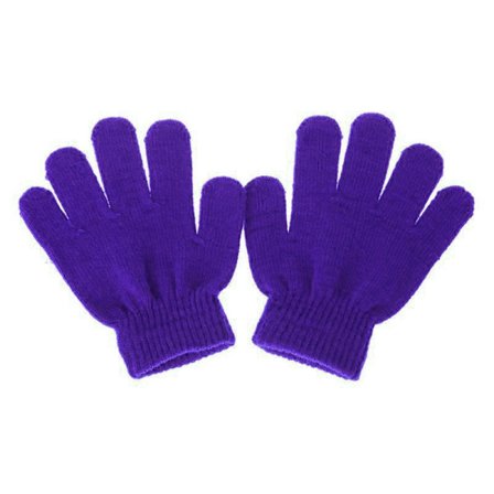 Fingervante til børn - Mørklilla Mørklilla