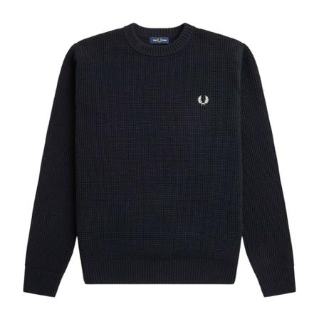 Fred Perry, Round-neck Knitwear Blauw, Heren, Maat:L