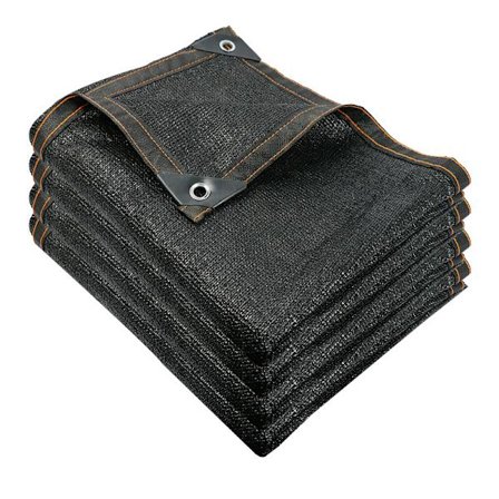 50% sort soldug, holdbar mesh presenning med øjer, have S