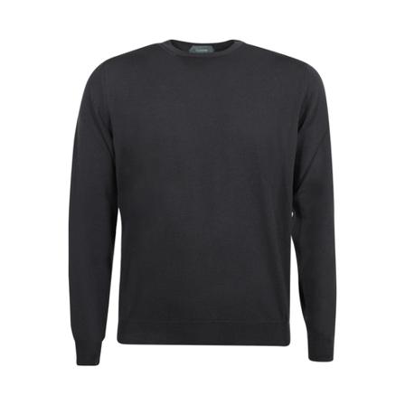 Zanone Round-neck Strik Grøn, Herre Strik, Størrelse: 2XL