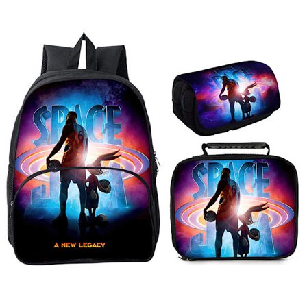 air slam dunk 2 tredelt 16-tommers skoletaske Space Jam style 9