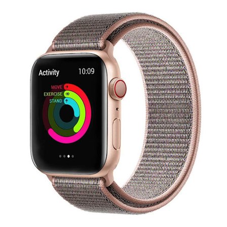 Apple Watch 42mm / 44mm / 45 Armband Rosa Nylon
