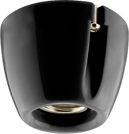 Ifö Electric Basic Porslinsarmatur svart, rak sockel, Belysning