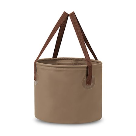 Utomhus Hopfällbar Hink Läckagesäker Luktfri Bärbar Camping Vattenhink för Picknick Diskning Fotbad 10L Kaffefärg