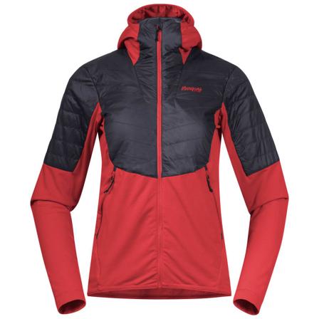 Bergans Senja Midlayer Hood Jacket Women's Women middle-layer synthetic jackets Red S