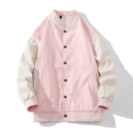 Kvinnor Randig Button Up Bomber Jacka Stativ Krage Ytterkläder Toppar