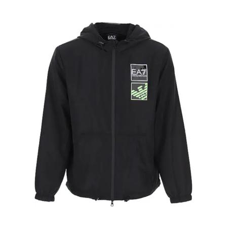 Emporio Armani Ea7, Sports jacket with hood Czarny, Mężczyzna, Rozmiar: M