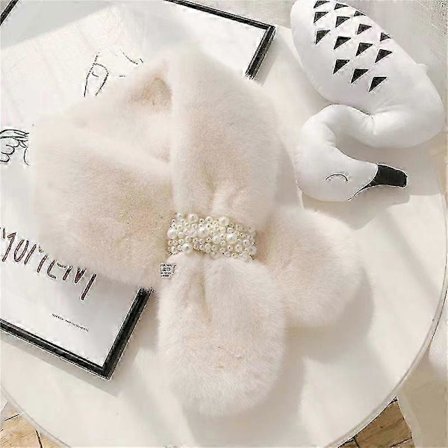 Vinter Varmt Halstørklæde til Kvinder - Blødt Plysset Halsedisse til Udendørs Brug