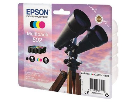 Epson 502 Multipack - 4-pack - svart, gul, cyan, magenta - original - blekkpatron