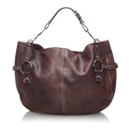 Gucci Vintage Pre-owned Leather Tote Tas , Bruin , Dames , Maat: ONE Size Vintage Tassen