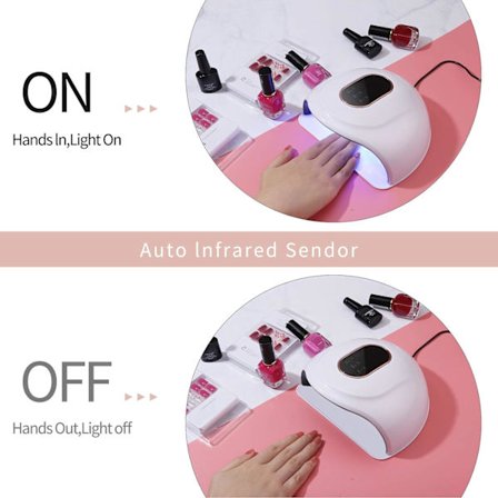 /#/UV-lamppu kynsien kuivaaja, kynsilamppu 18 LED-lamppuhelmellä, 72W UV LED/#/