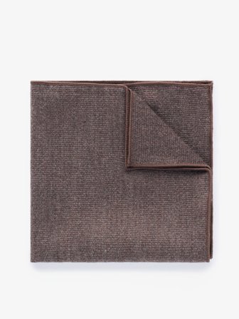 John Henric Men's Braunes Einstecktuch aus Wolle Size Onesize