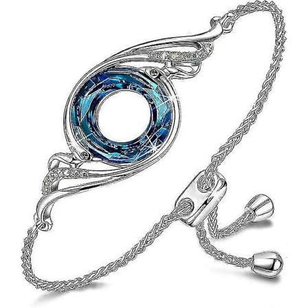 Fra asken Phoenix Armbånd Laget med krystaller fra Østerrike, Justerbart skyvearmbånd for kvinner, Pakket med smykkeskrin, Bursdagspr...