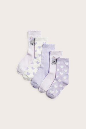 Kappahl | Skarpetki 5-pak Jasnofioletowy 23/26 | Jasnofioletowy