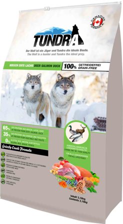 Tundra Grizzly Creek 3,18kg Hjort, And og Laks - Tørrfôr til hund-DATO
