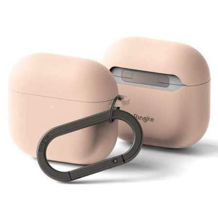 Ringke Airpods 4 Cover Silikone - Lyserød Sand
