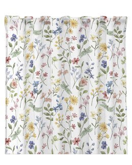 Yhdistelmänauhaverho Astrid kukallinen 2 kpl Sininen