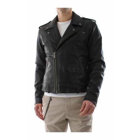BomBoogie Leather Jakke Sort, Herre, Størrelse: XL
