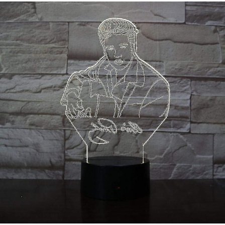 Elvis Aaron Presley Skrivebordslampe The King Of Rock And Roll Led Nattelys