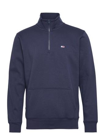 Tjm Regular Fleece Mock Neck Sweat-shirt Genser Navy Tommy Jeans