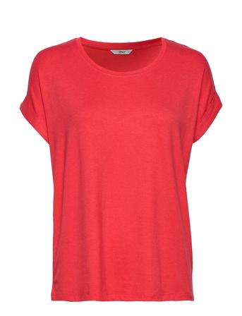 Onlmoster S/S O-Neck Top Jrs T-shirt Top Rød ONLY