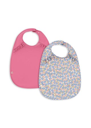 Konges Sløjd 2 Pack Dinner Bib Fleur Rosier/Chateau Rose, Børn & Forældre, Spisetid, Hagesmække