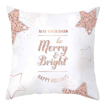 Personliga Julgranskulor 2023 Kampanj God Jul Linne Kuddfodral Soffkudde Set Heminredning 45x45 cm