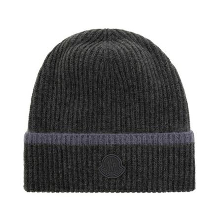 Moncler Wool Beanie , Grijs , Dames , Maat: ONE Size Hoeden