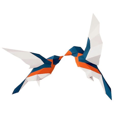 3D Geometriset Turturikyyhkyt Seinälle Asennettava Sisustus Turturikyyhky Lintukoriste