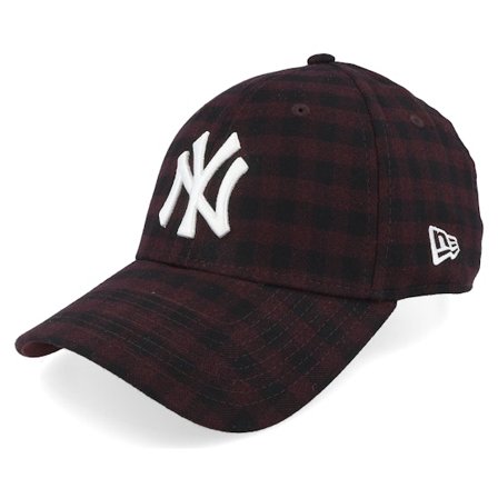 New Era - Rojo adjustable Gorra - New York Yankees Flannel 9FORTY Cardinal/White Adjustable @ Hatstore