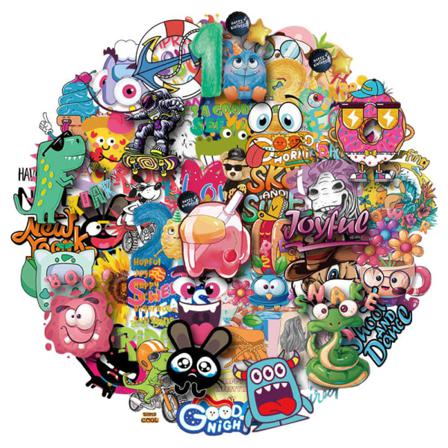 Pack Med Klistermärken - Shiny Mix Multifärg