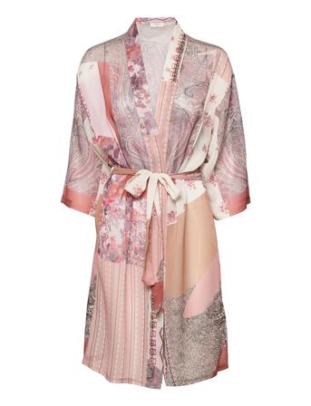 Crdanica Patchwork Kimono Lingerie Kimonos Rosa Cream*Betinget Tilbud