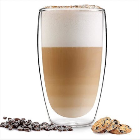 Glaswerk Design Latte Macchiato Glass (1 x 450 ml) - Dobbeltveggede glass laget av borosilikatglass
