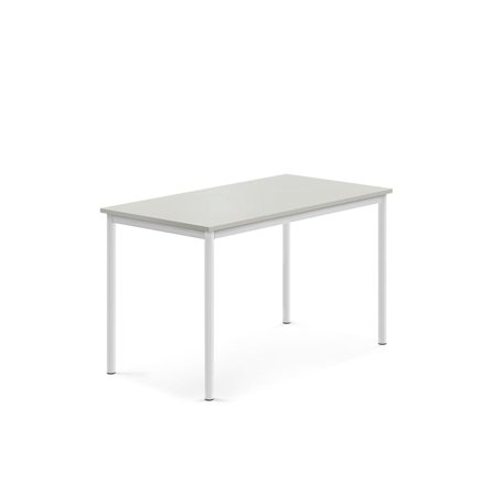 Desk SONITUS, 1200x700x720 mm, grey high pressure laminate, white