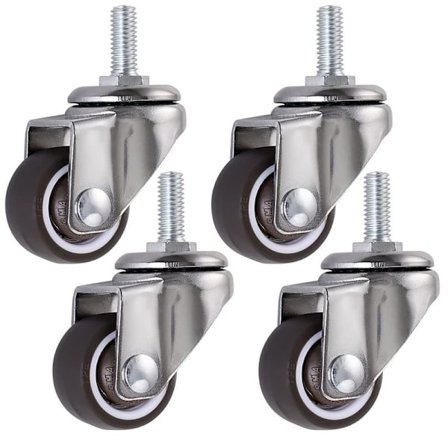 4 kappaleen kuljetuspyöräsarja, kääntyvät pyörät, 25 mm huonekalupyörät