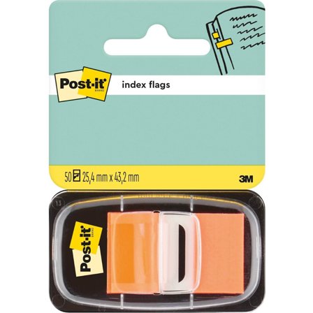 3M Post-It Indexflikar 25,4x43,2 mm Orange