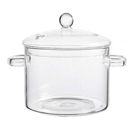 Glasgryder til madlavning på komfur - 1,9L/64oz - Varmebestandig glasgryde med låg, mikroovn- og opvaskemaskine sikker