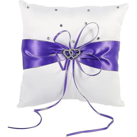 Bryllupsringpude, Sløjfe Bryllupsring Pude Kvadratisk Form Ringpude Elegant Og Delikat Pude Ringpude