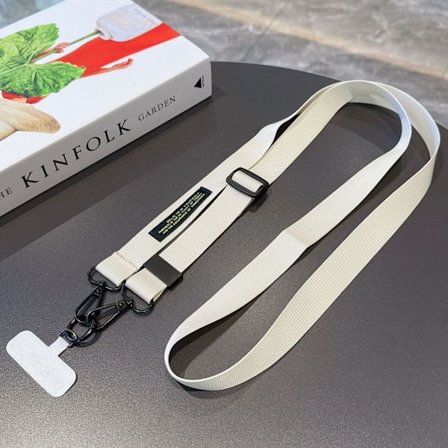 Mobiltelefon lanyard, långt rep, enkel crossbody, justerbar rygg, långt rep, utomhus vandringsrem, robust kort, anti-förlust, enfärgad