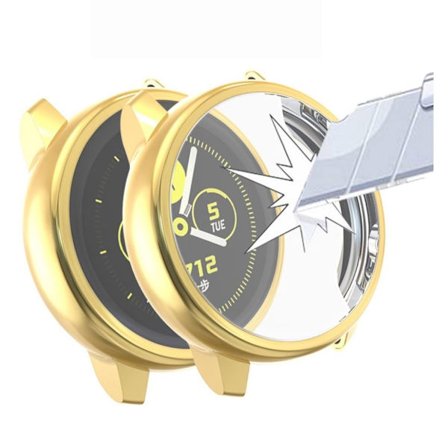 Samsung Galaxy Watch Active elektropläteringsfodral - Guld