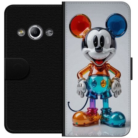 Kompatibel Tegnebogsetui til Samsung Galaxy Xcover 3 Mickey futuristisk farverig figur glansfuld legetøj krom neon Disney popkunst moderne samlerobje