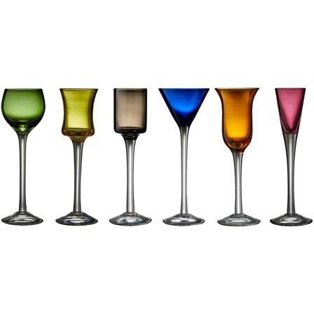 Lyngby glas Snapseglas på fod, 6 stk | KitchenOne