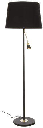Aneta Lighting Eketorp 19815-15-25 Gulvlampe svart/messing, 145 cm, E27/LED, Belysning