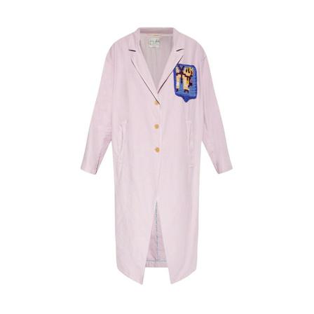 Forte Forte, Coat with decorative pocket Paars, Dames, Maat:L,Katoen